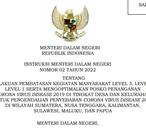 Salinan Instruksi Menteri Dalam Negeri Nomor 02 Tahun 2022